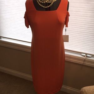 Calvin Klein cold shoulder midi dress